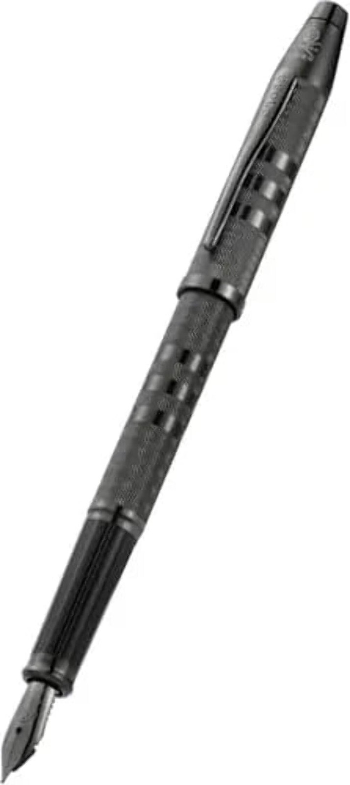 Cross Century II Fountain Pen, Midnight Sandblasted Shell, triple stripe, Fine