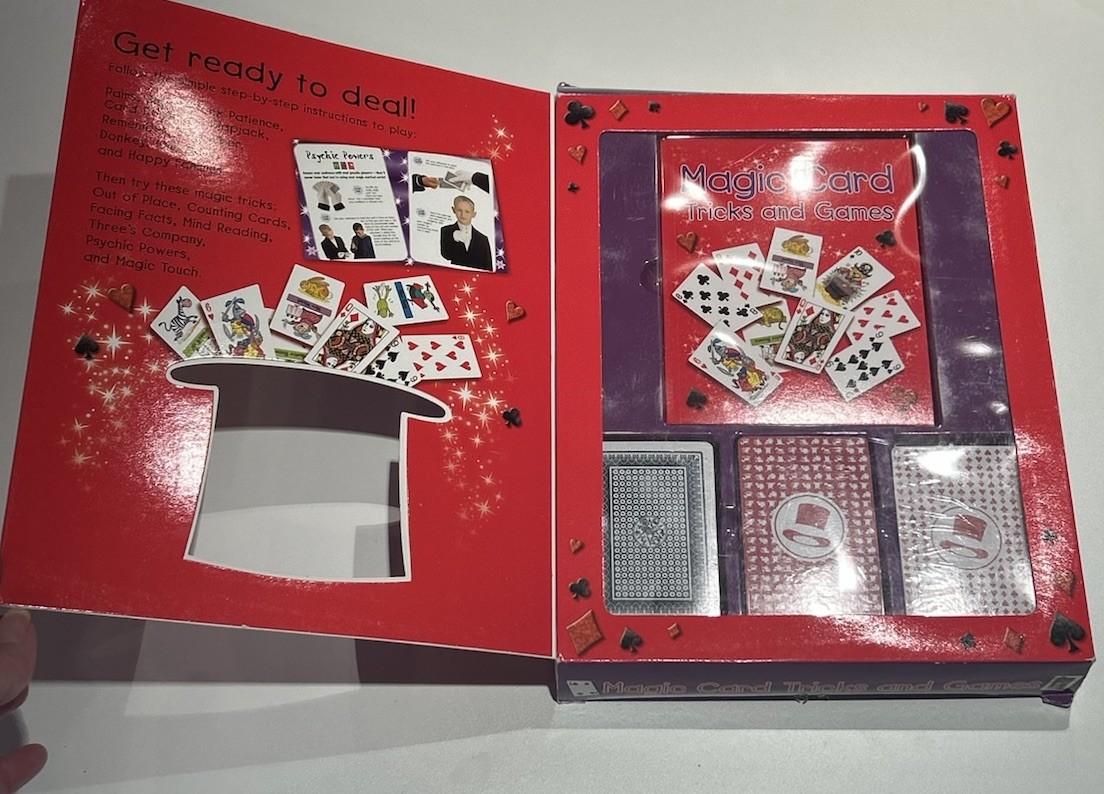Magic Card Tricks & Game SET KIT + Tutorial Book 142 CARDS Fun for Kids Children