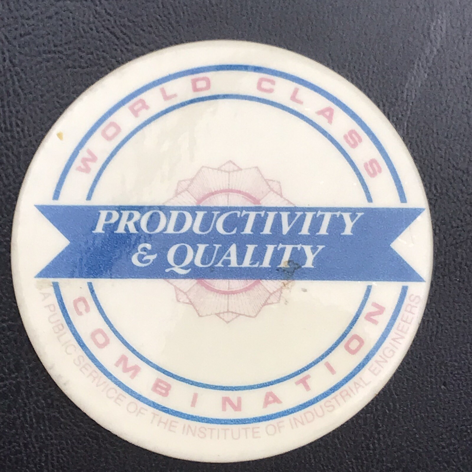 Institute Of Industrial Engineers Vintage Pin Button Pinback Productivity