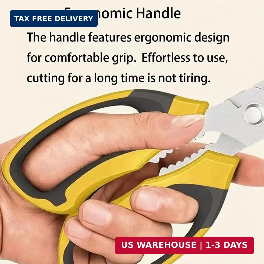 Heavy Duty Scissors with Protective Cover, 8-Inch Sharp Scissors All Purpose Hea