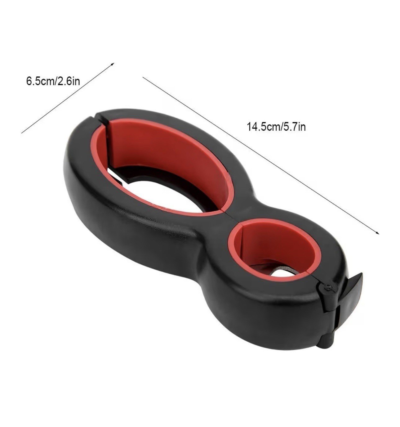 2 Jar Opener Bottle Openers 6in1 Red & Black