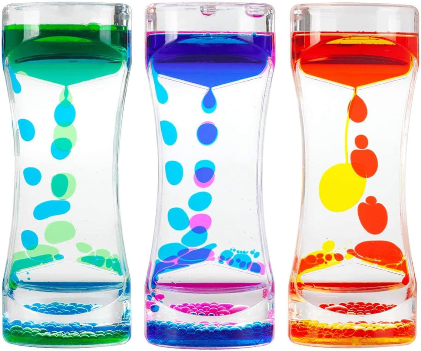 Liquid Motion Bubbler Timer Colorful Oil Hourglass Liquid Sensory Toys Activity