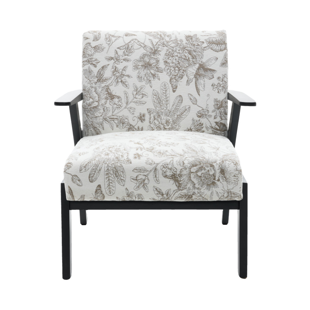 Mid-Century Modern Lounge Armchair w/ Seat Cushion for Living Room & Study
