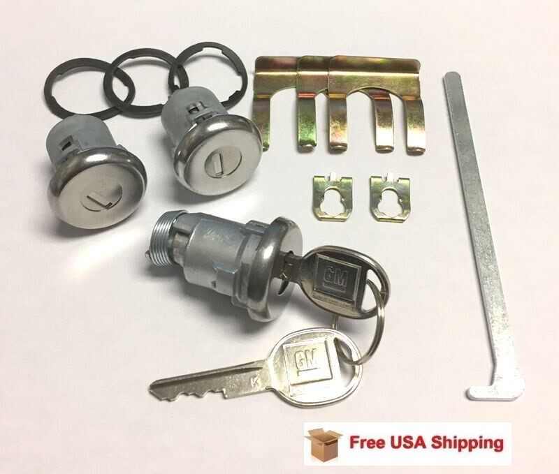 Fits 1978-1989 Monte Carlo Door & Trunk Lock set with GM Keys FREE SHIPPING