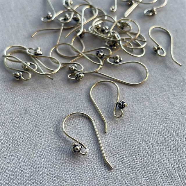 French Hook Fancy Earwires 28x13mm 19ga E-Coat Solid Brass Q12 Pair Per Pkg
