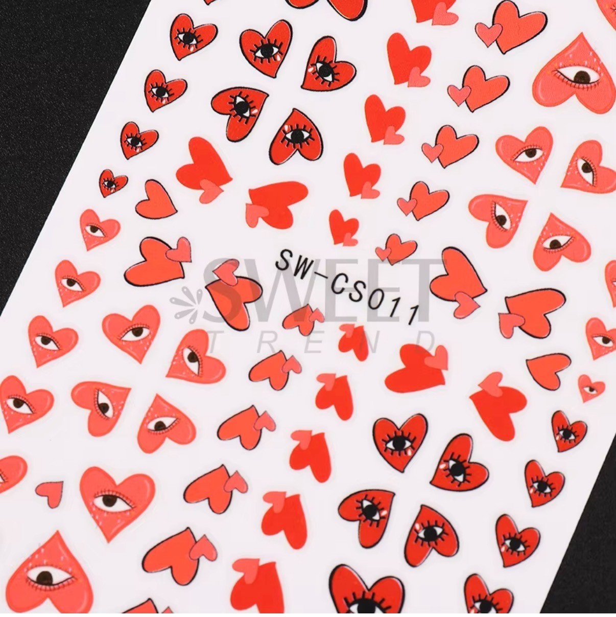 Nail Art Stickers NEW VALENTINES LOVE HEARTS STICKERS EYES SW-CS011