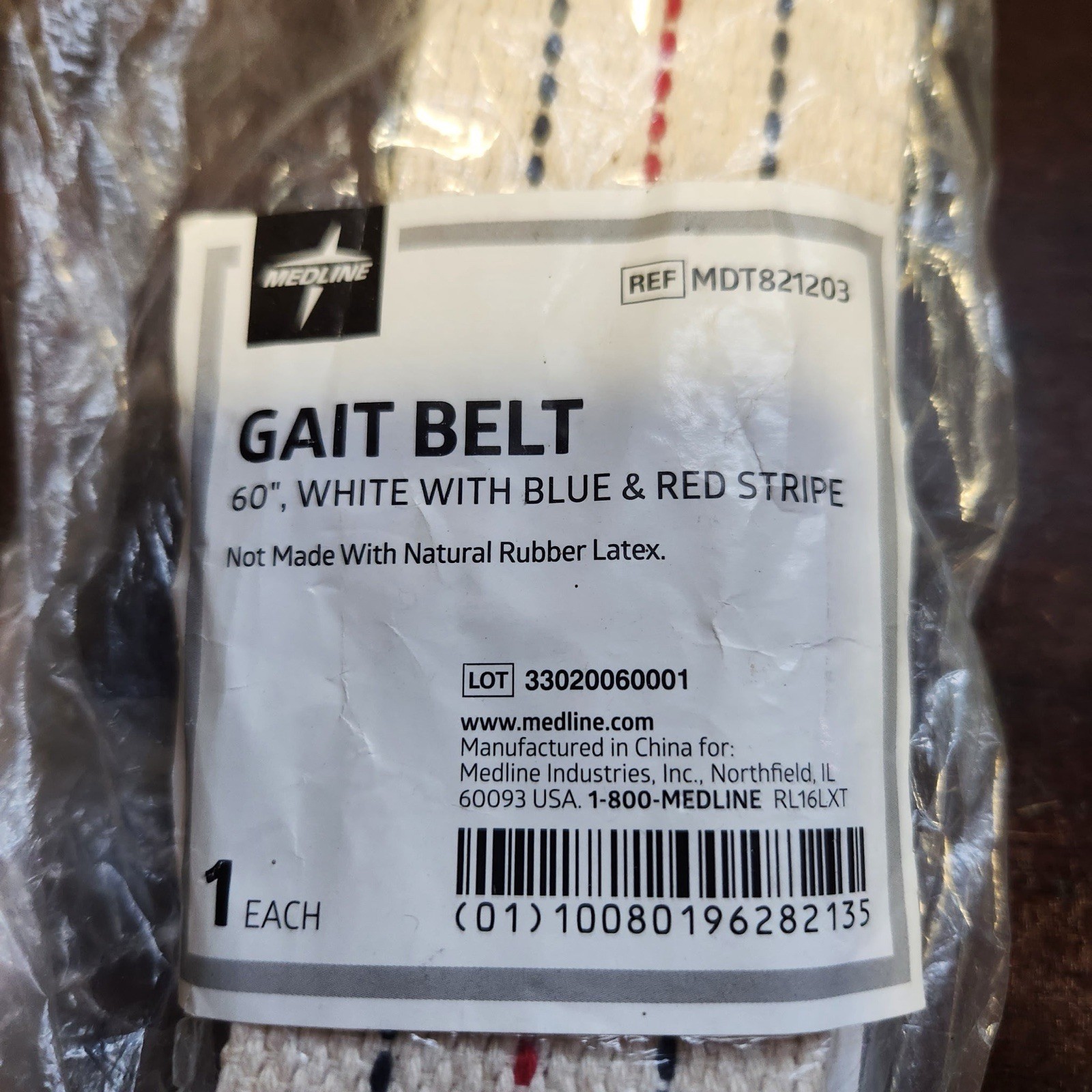 Gait Belt 60” New Medline White