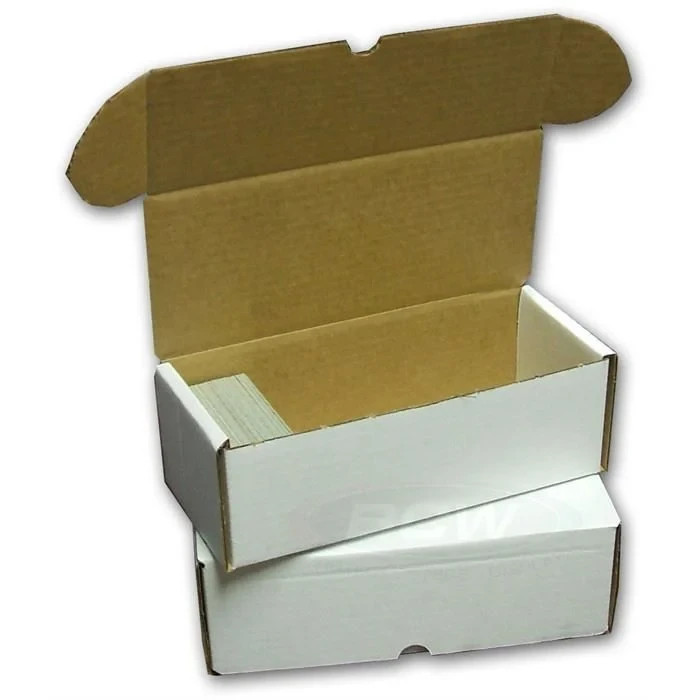 2 BCW 500 Count Cardboard Card Storage Boxes Sports Holder Case Trading Baseball