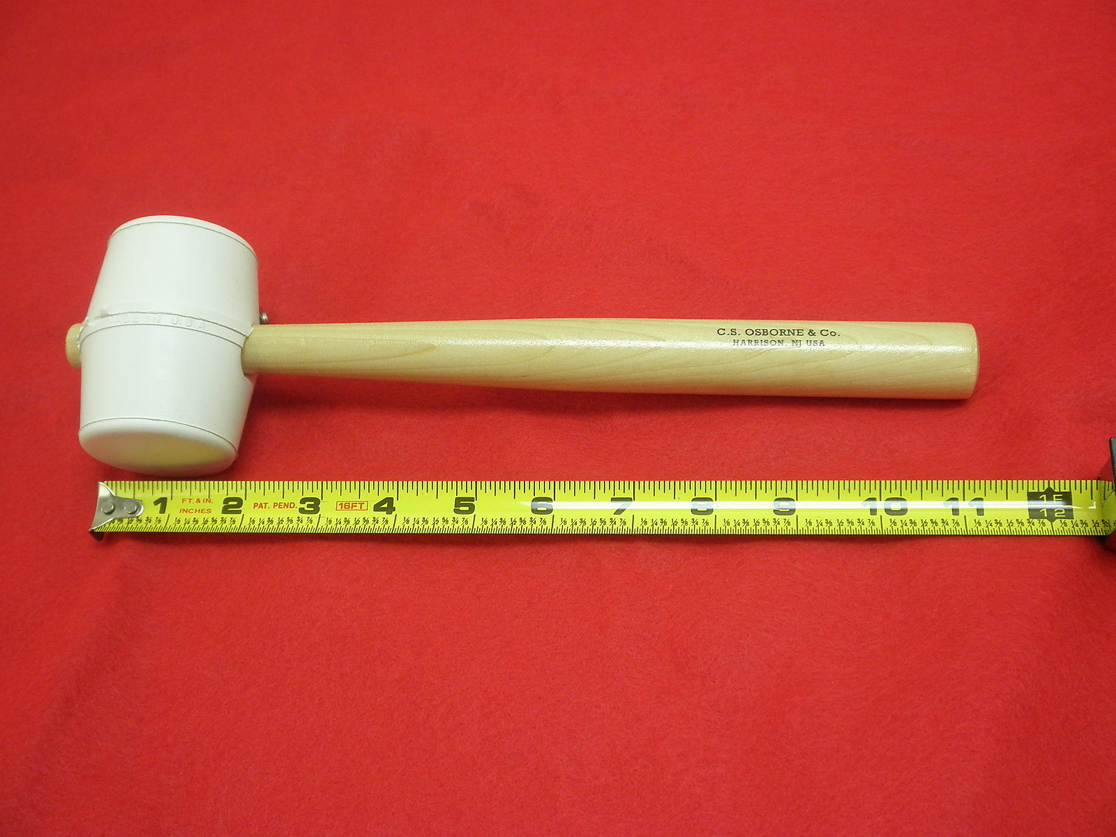 C S Osborne 396-2 White Rubber Mallet Size Number 2