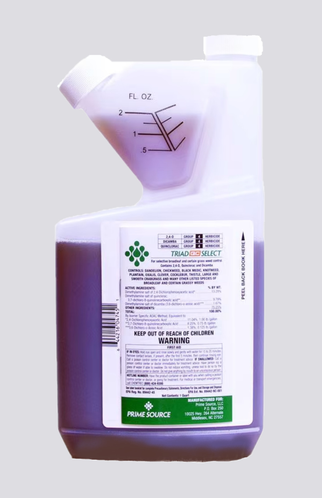 Prime Source Triad QC Select Herbicide for Broadleaf weeds 32 fl oz Bottle