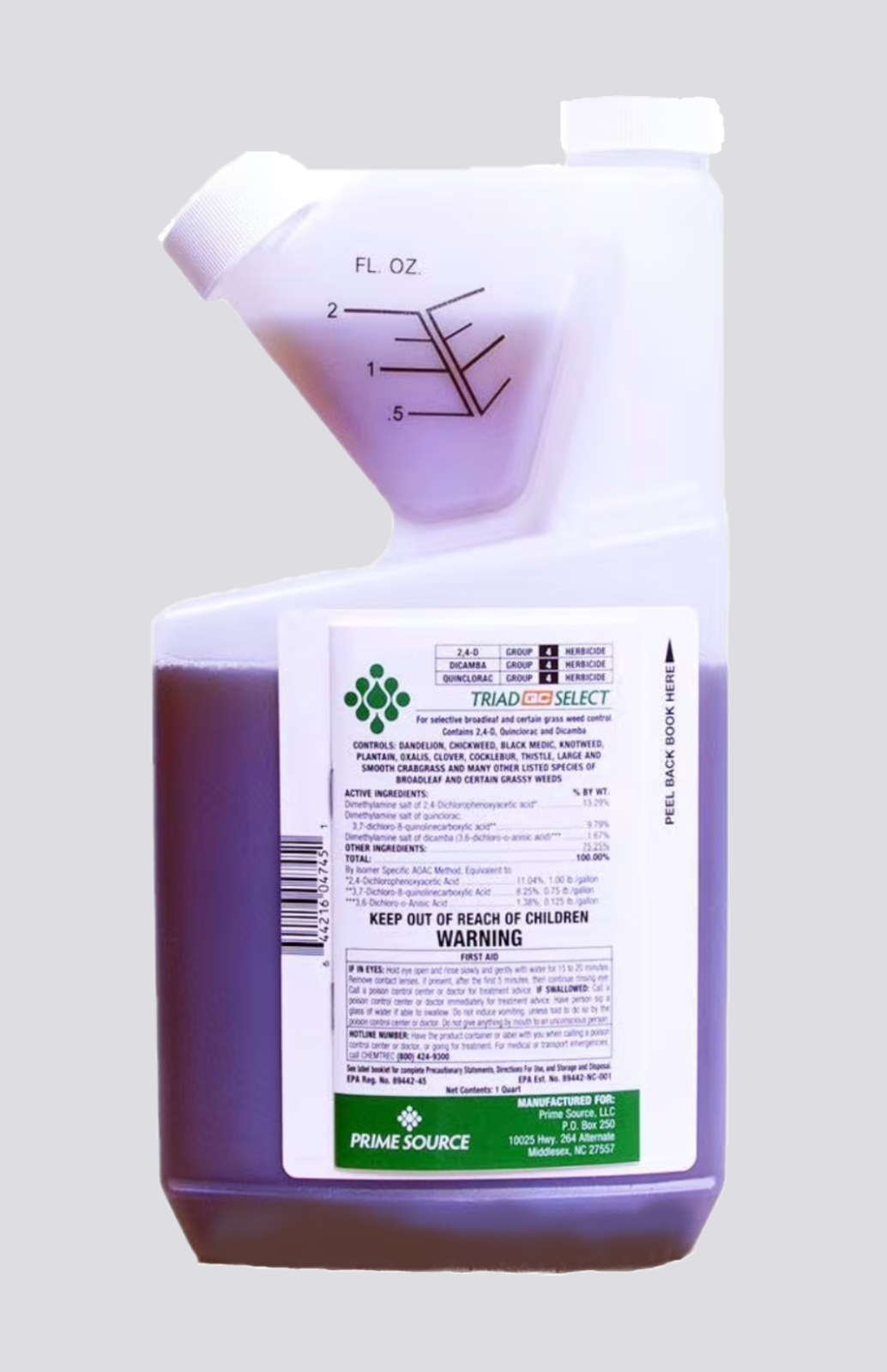Prime Source Triad QC Select Herbicide for Broadleaf weeds 32 fl oz Bottle