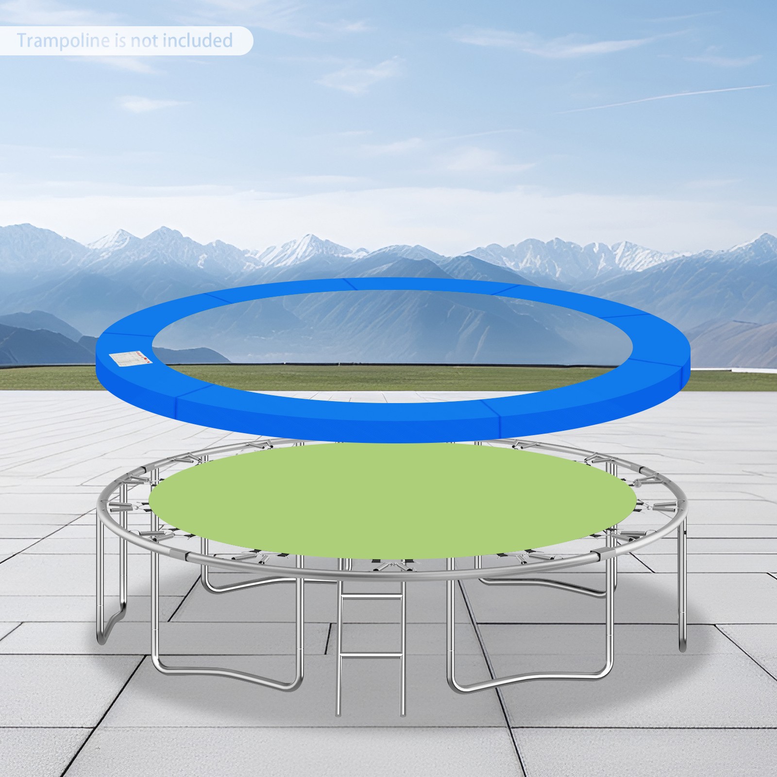 12Ft Trampoline Replacement Safety Pad for Protect Edge Cover Spring, Blue