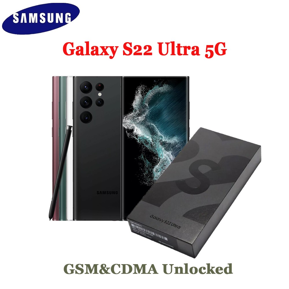 New Samsung Galaxy S22 Ultra 5G SM-S908U 128GB 8GB GSM CDMA Unlocked Smartphone