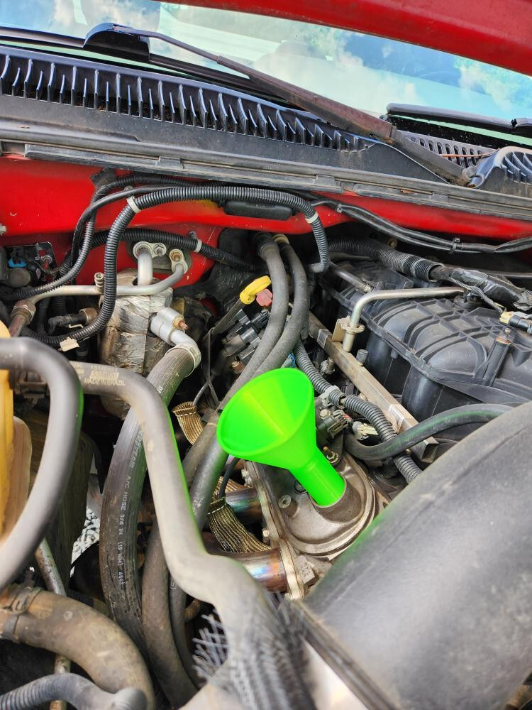 Chevy LS/Vortec oil fill funnel