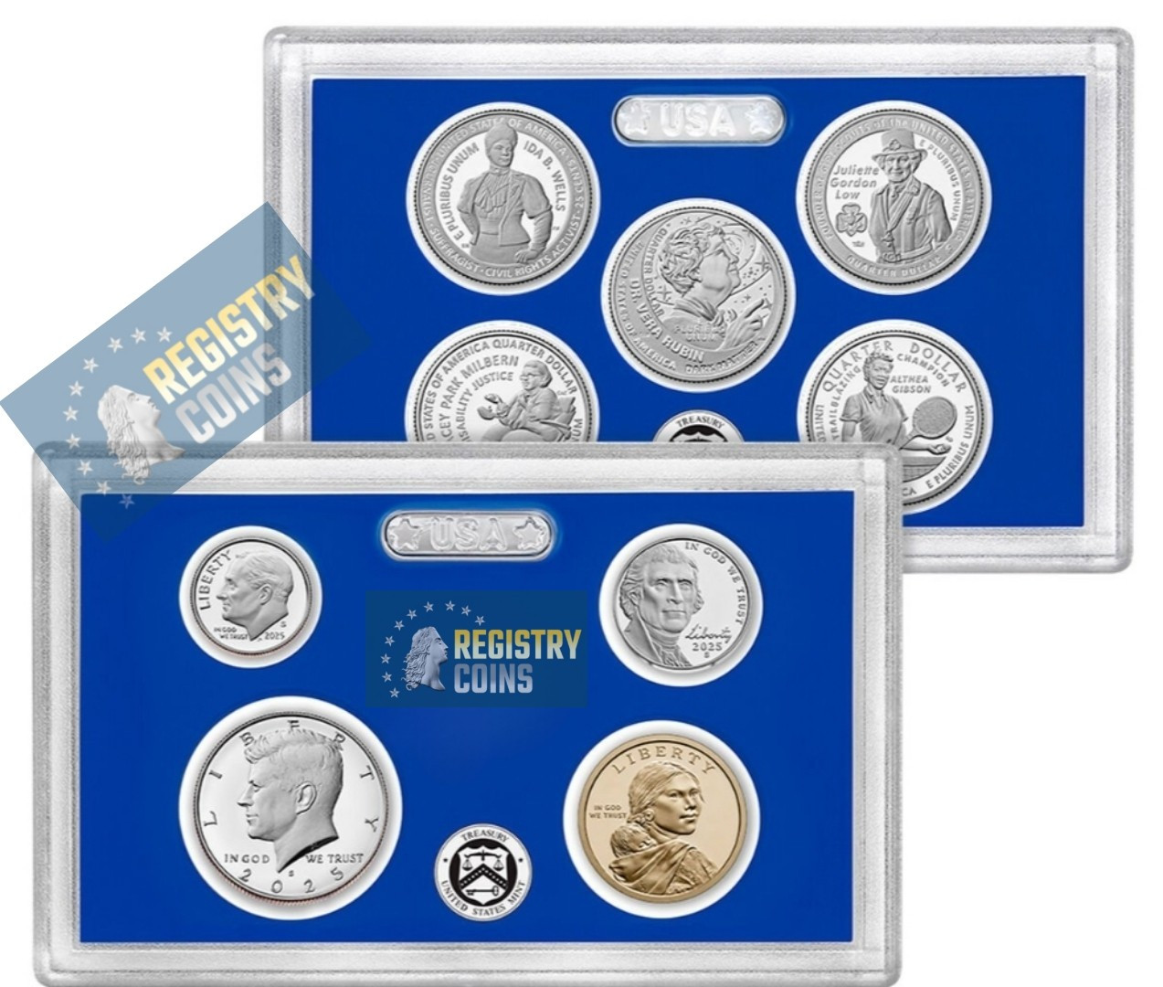 2025 S US MINT PROOF SET-9 Proof Coins Kennedy, Quarter Dime ( No Penny) (ready)
