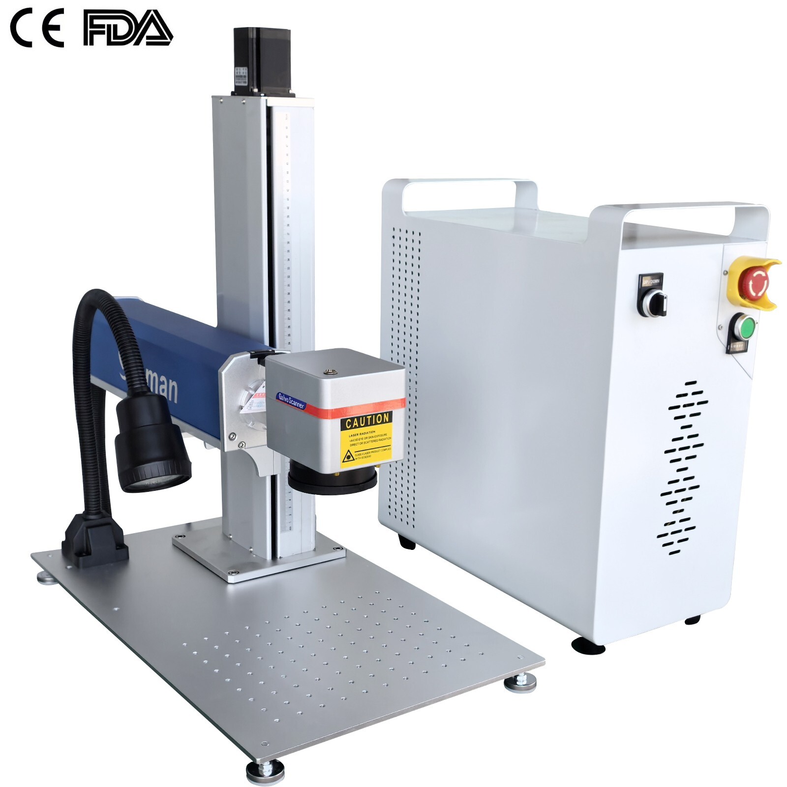 Motor JPT Mopa M7 60W Fiber Laser Metal Mark Machine Metal Color Engraver FEDEX