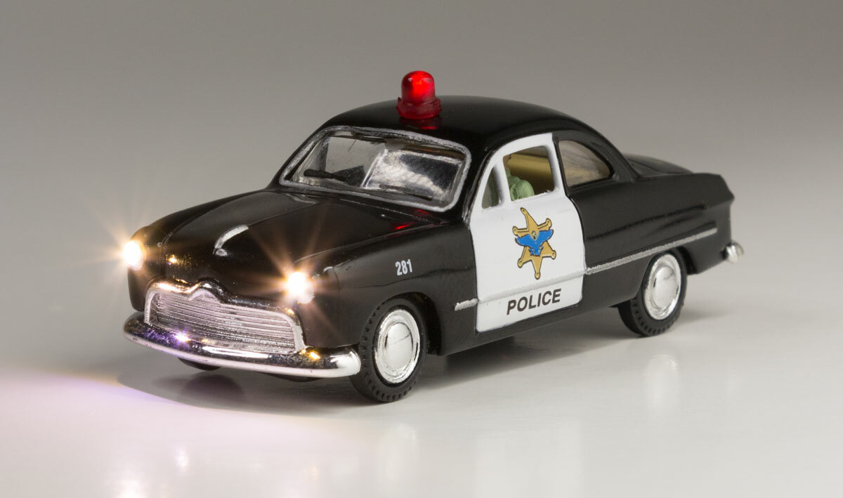 Woodland Scenics ~ New 2026 ~ HO Scale Vehicle ~ Just Plug ~ Police Car ~ JP5593