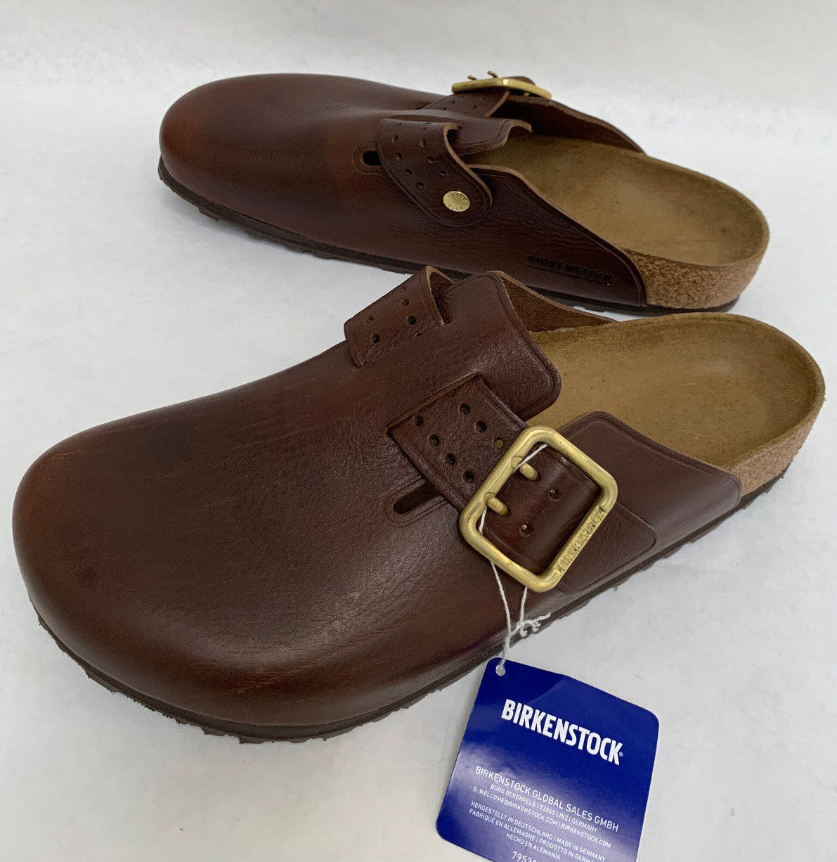 Birkenstock New with Box Boston Bold Gap Roast Leather Regular Width Select Size