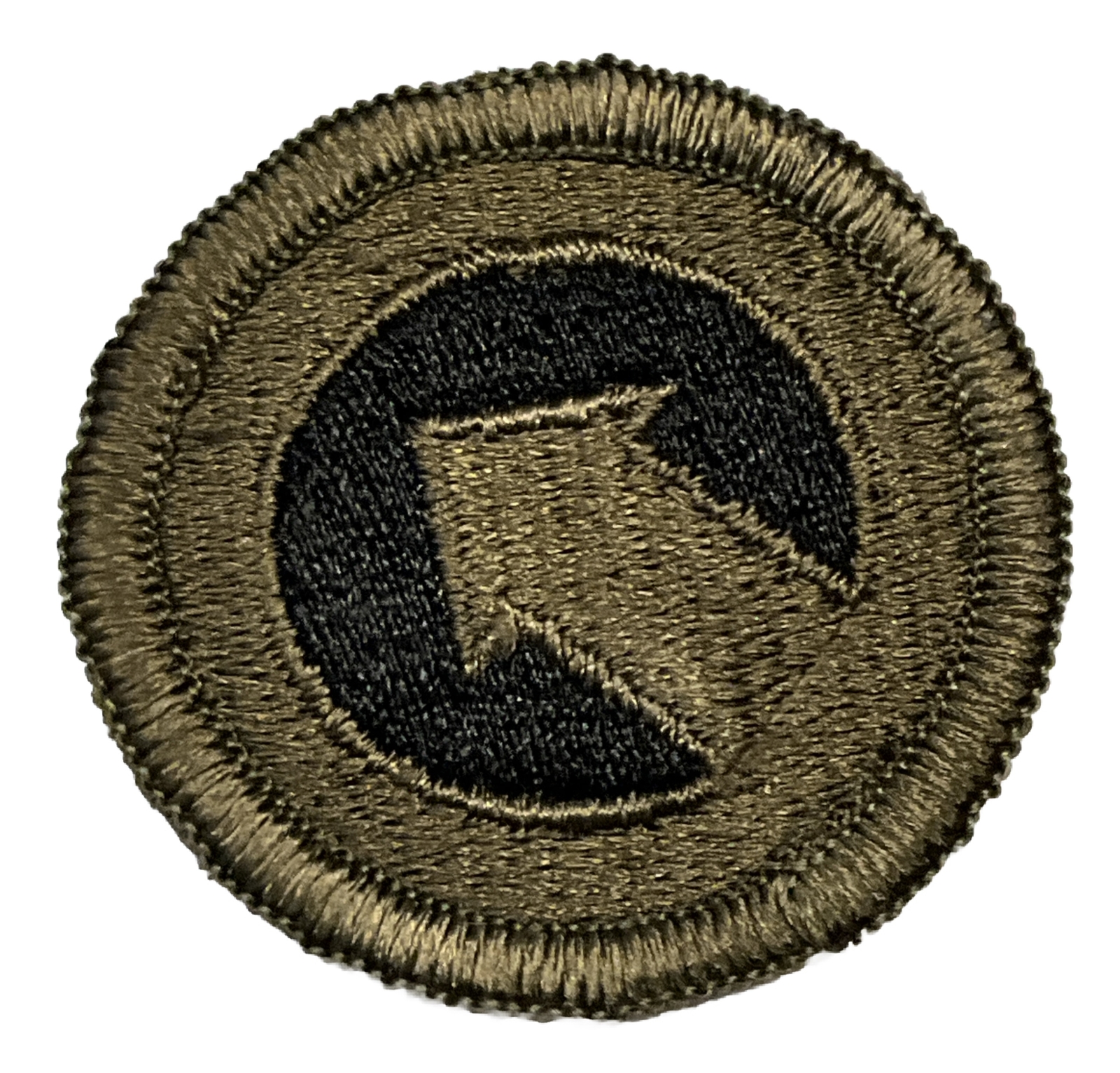 Original VIETNAM ERA U.S. ARMY 1st LOGISTICAL COMMAND MERROW EDGES SUBDUED PATCH