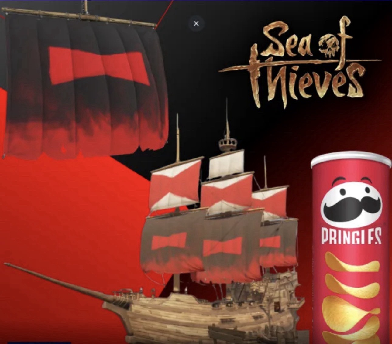 Pringles Scarlet Stack Sails for Sea of Thieves In-Game Cosmetic Item