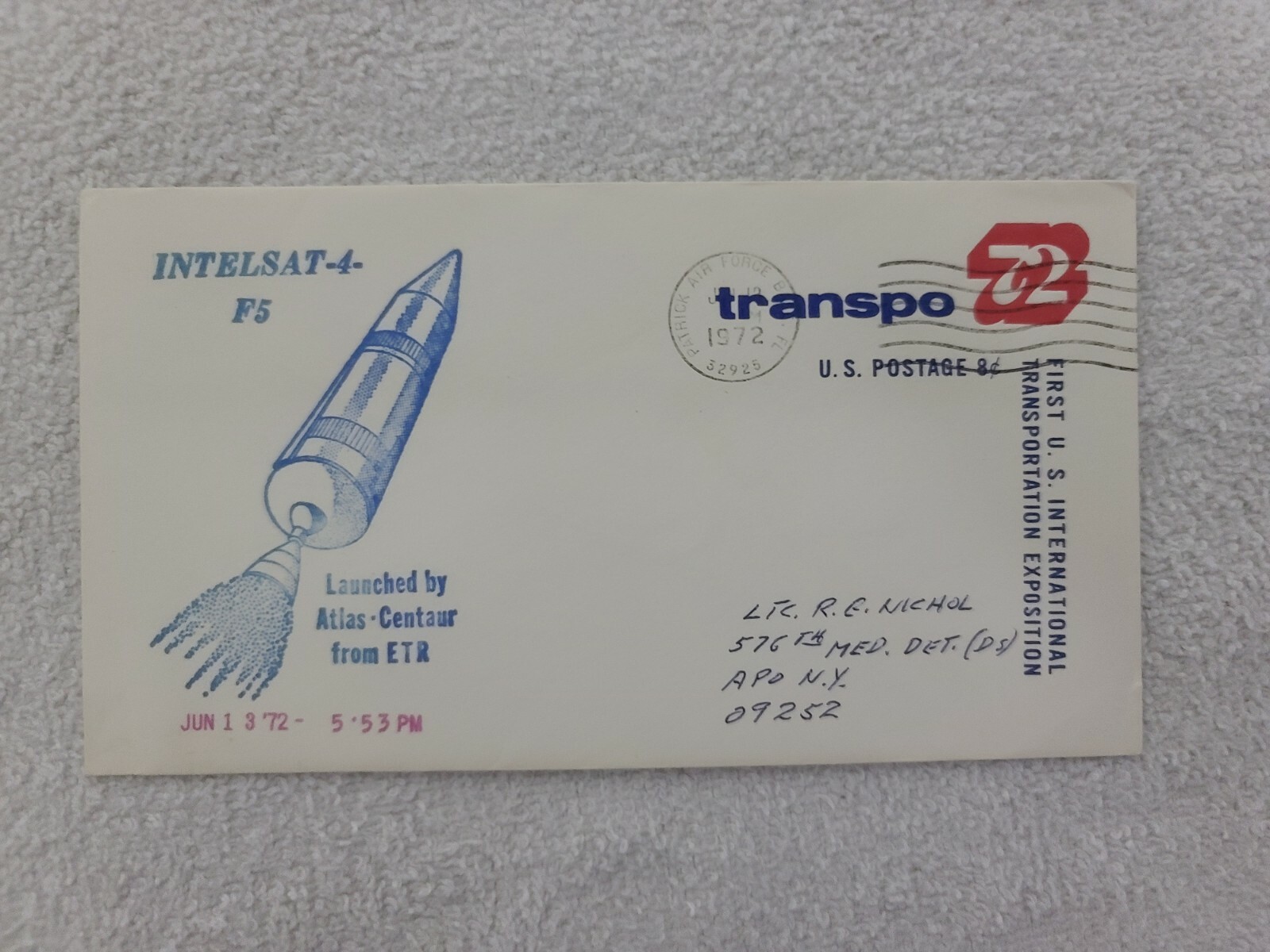 INTEL SATELLITE 4 (Intelsat-4 5) 06/13/72 | Space Cover
