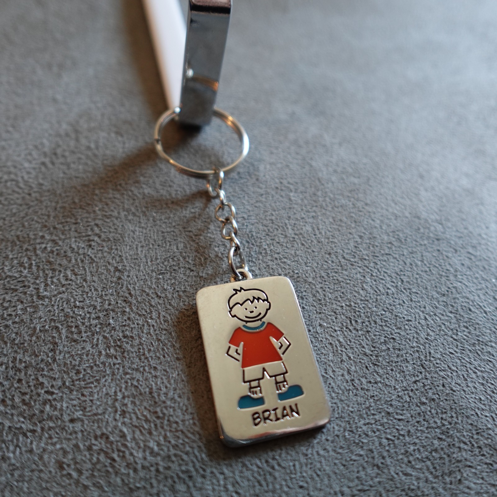 Brian Keychain Zipper Pull Color Personalized Name Novelty Kids