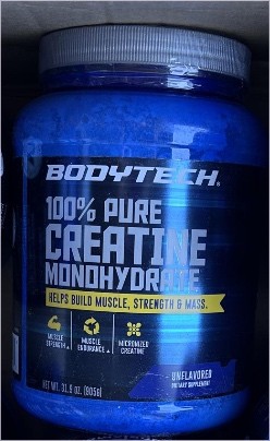 BodyTech Creatine Monohydrate Powder, Unflavored Micronized Creatine 181 Serving