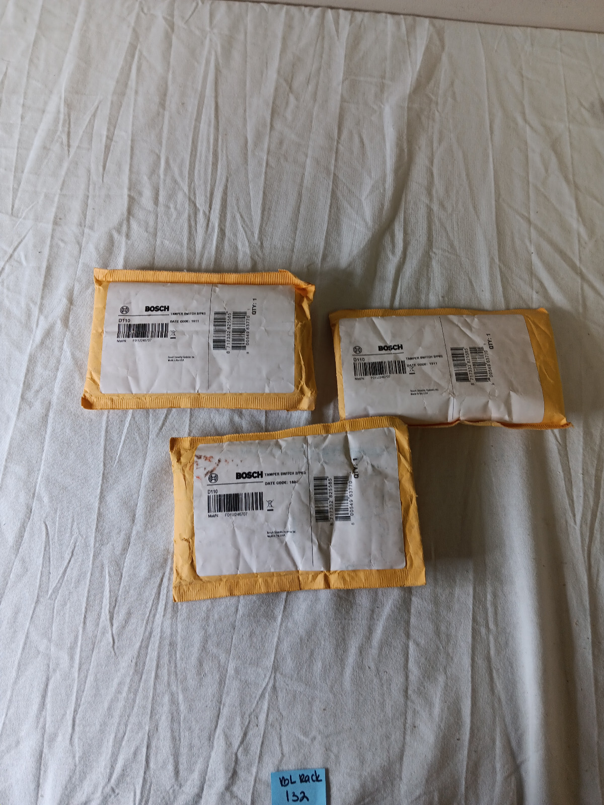 (Lot of 3) BOSCH D110 CONTACT TYPE TAMPER SWITCH, IVORY (2 PACK)