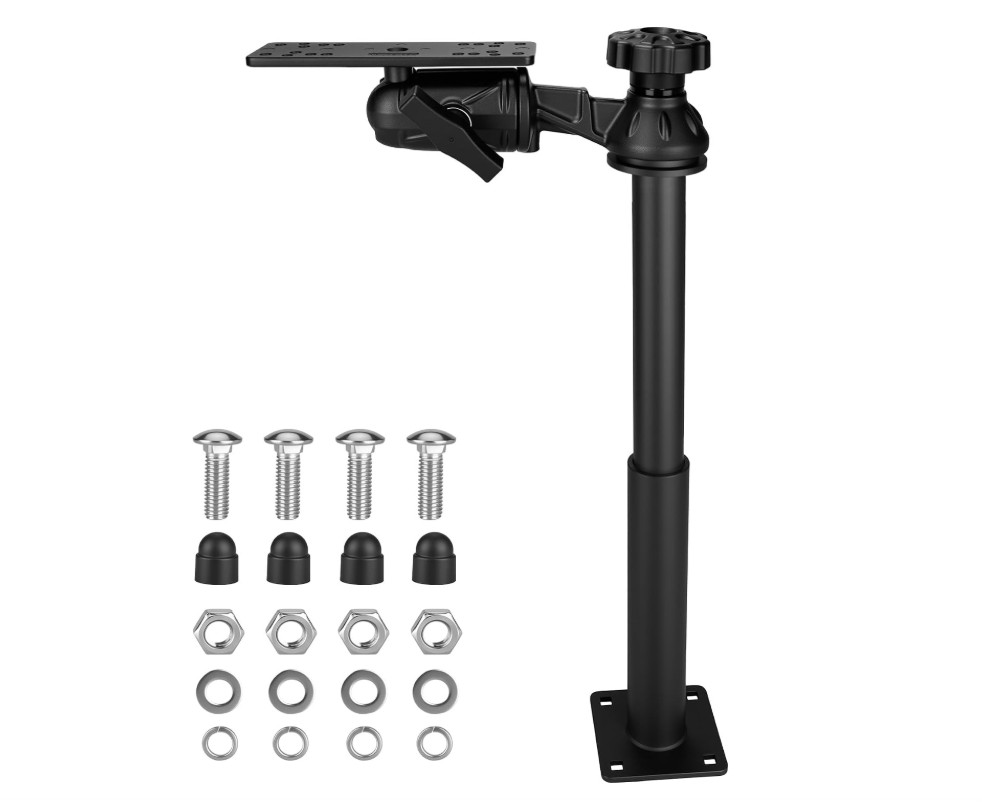 20.27” 1.5" Ball Livescope Pole Mount,Telescoping Fish Finder Mount,for 5"-12" F