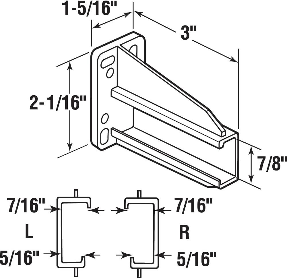 Durable Plastic Rear Drawer Track Back Plates - Aligns & Supports Glides, 75 lbs