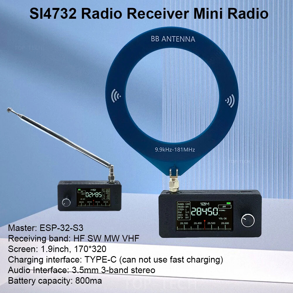 0.5-108mhz Pocket Mini Radio LSB USB AM FM FM/AM Radio with Antenna