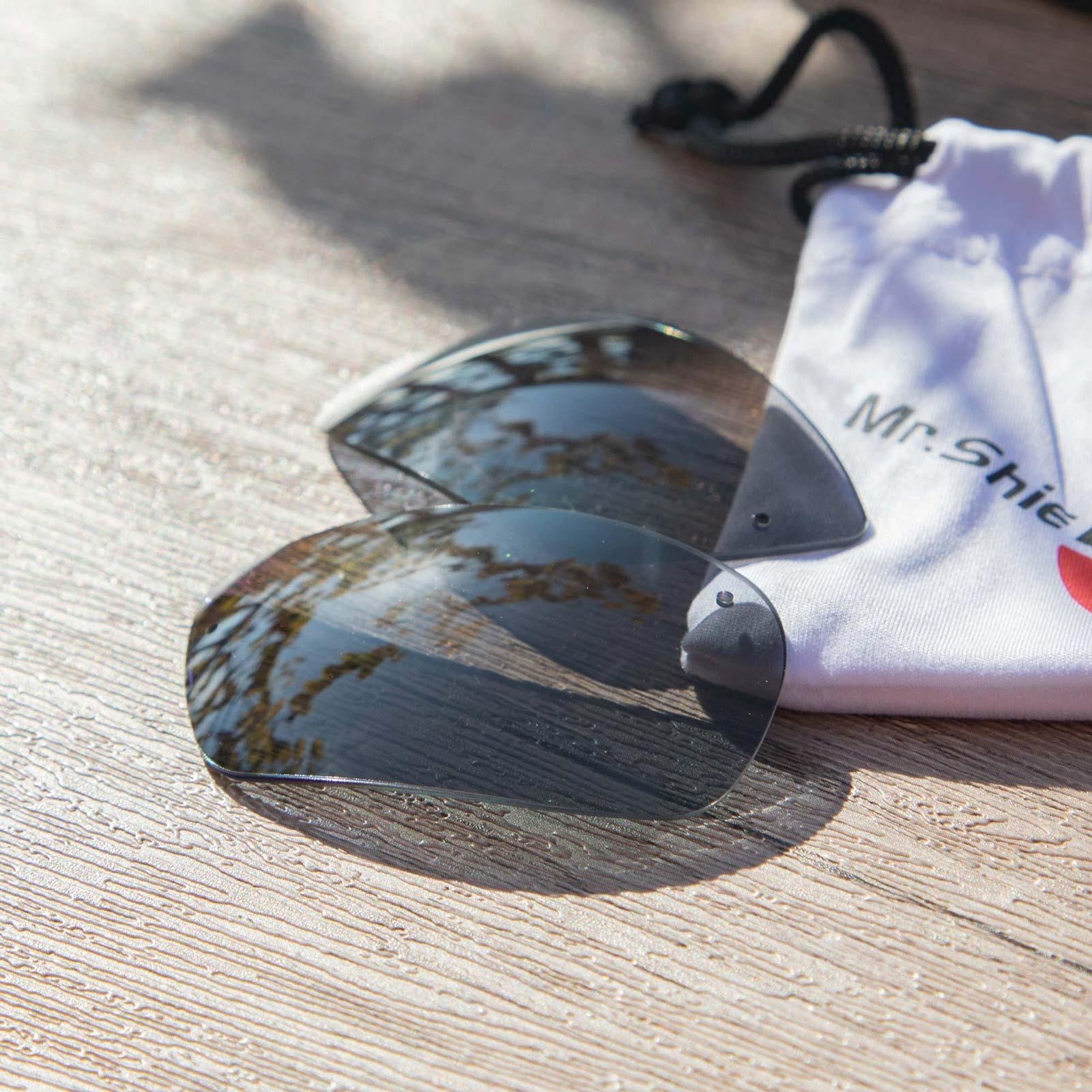 Walleva Black Mr.Shield Polarized Replacement Lenses For Ray-Ban RB3183 63mm