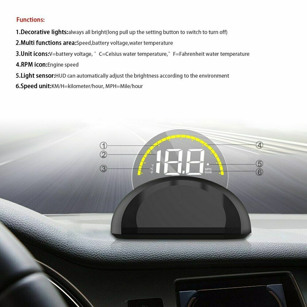 C700 HUD Head Up Display Digital Speed Projector Speedometer Windshield Projetor