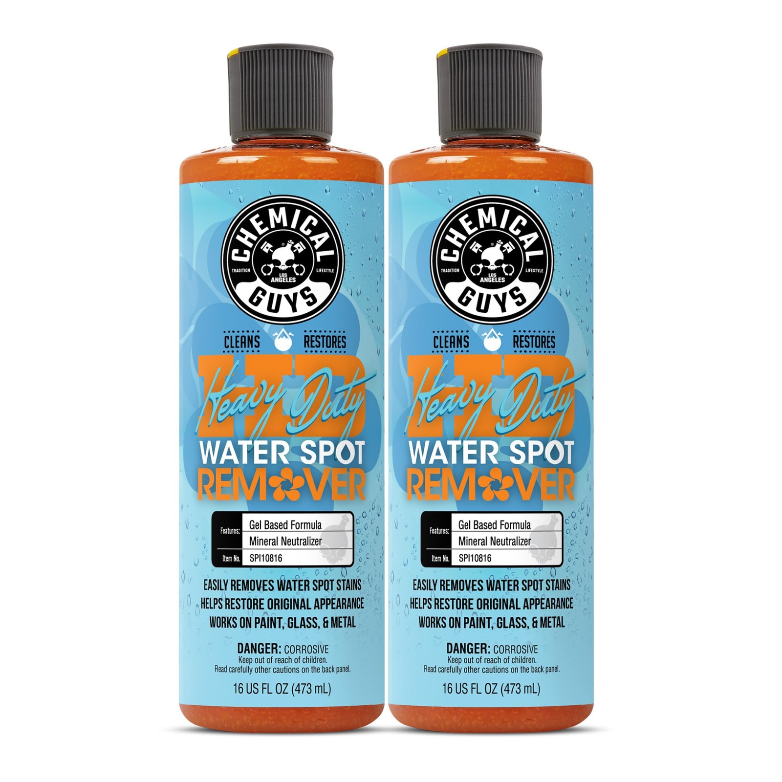 Spot Remover Gel 16 Fl Oz Pack of 2 Water Heavy Duty Chemical Guys Paint Glass