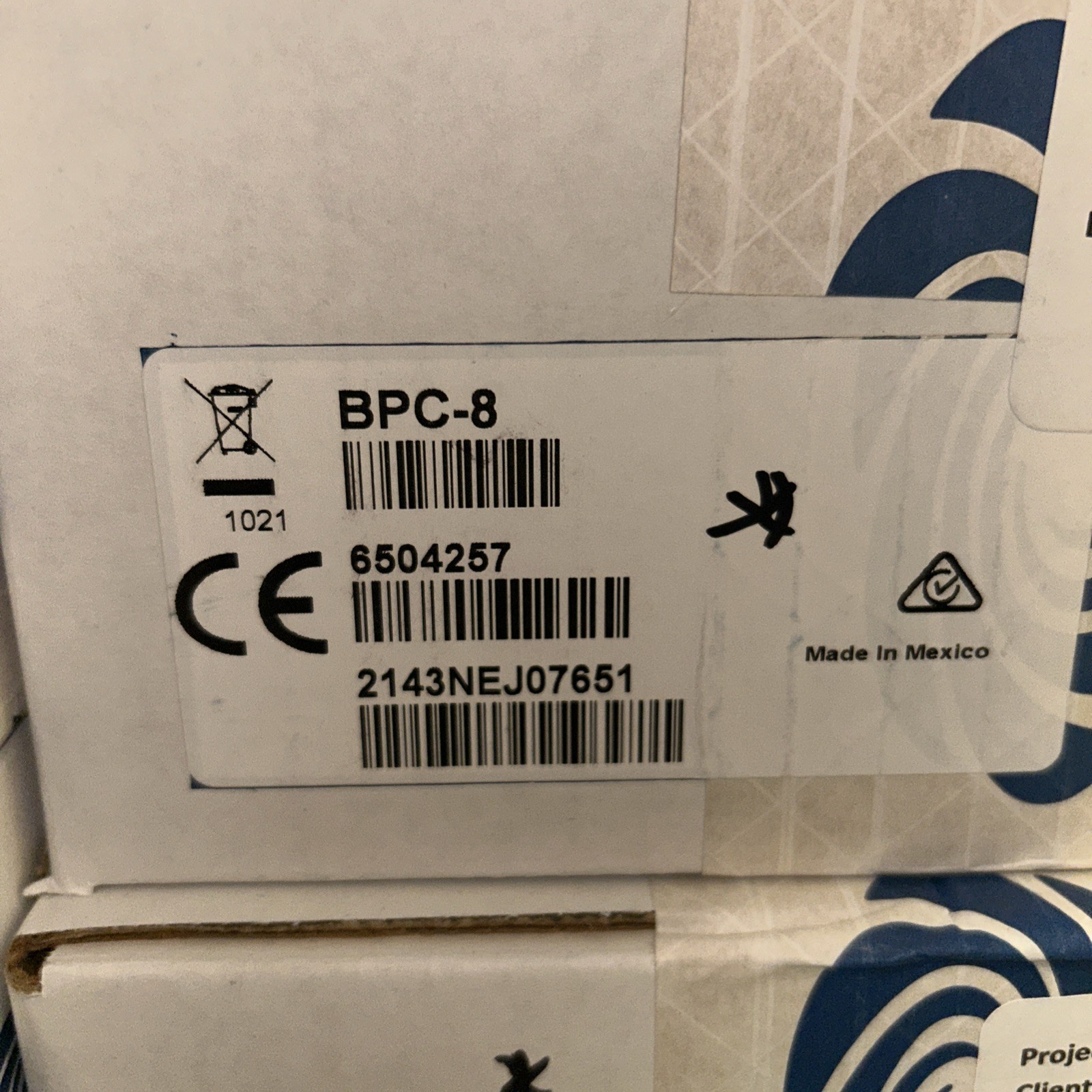 CRESTRON BPC-8 Keypad.  New. Open Box