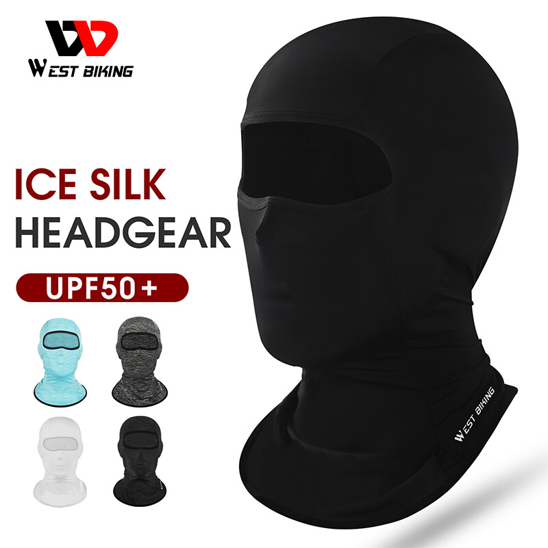 Summer Cycling Cap Headgear Ice Silk Sports Balaclava Full Face Mask Head Cover