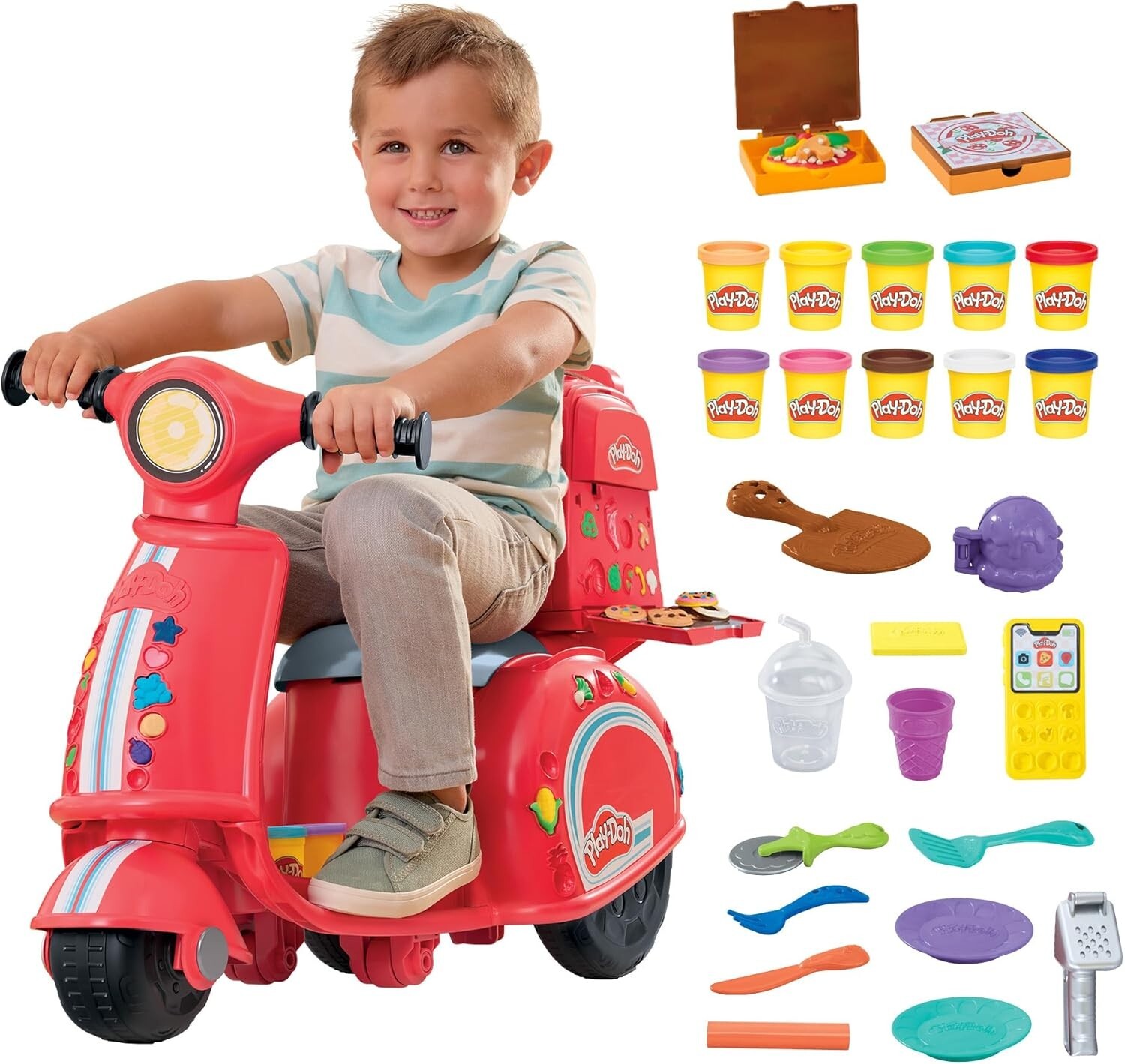 Hasbro Play-Doh Pizza Delivery Kids Scooter Playset