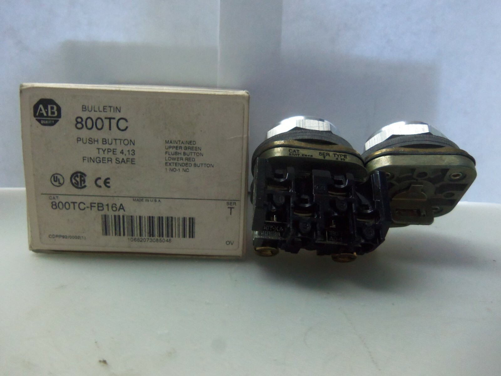 New Allen Bradley 800TC-FB16A  Maintained Push Button Series T NIB