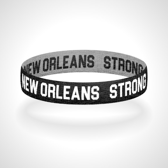 Reversible New Orleans Strong Bracelet Wristband New Orleans Bracelet