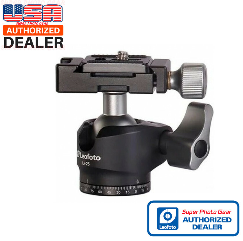 【US Dealer】Leofoto LH-25 Low Profile Ball Head with Quick Release Plate and CASE