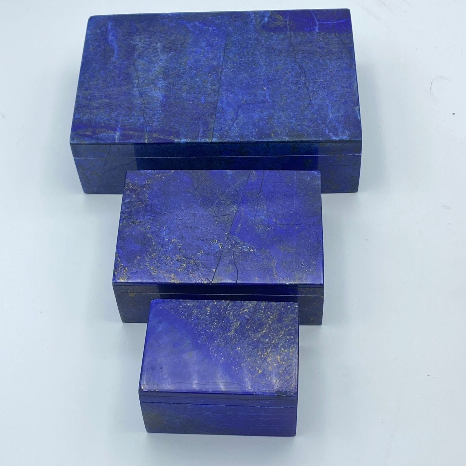 Lapis Lazuli Jewelry Boxes Hand Carved Natural Lapis Lazuli Gift Box