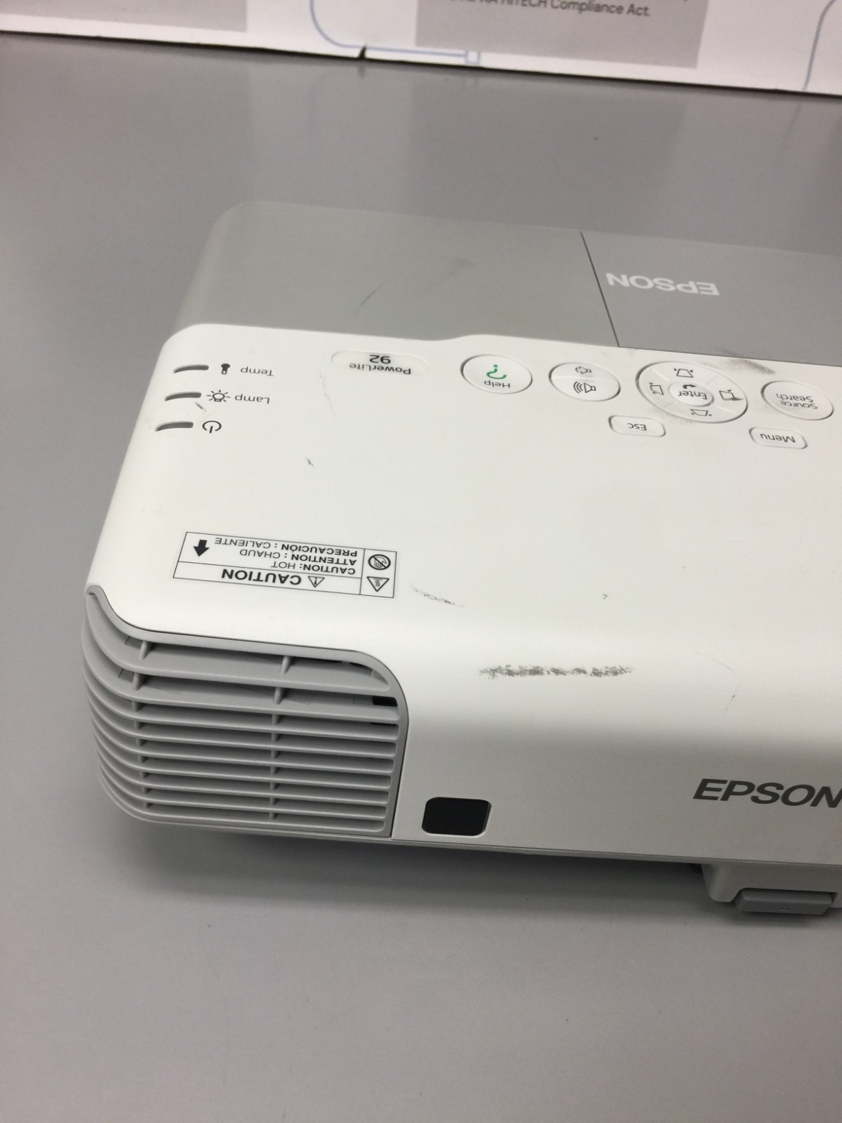 Epson PowerLite 92 LCD Projector model:H381A !!! TESTED!!!#624 LAMP HOURS LEFT !