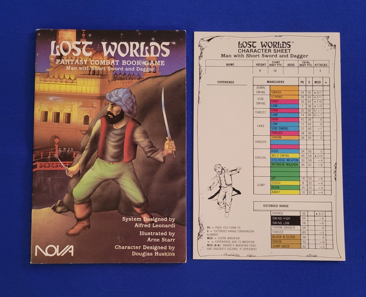 Man with Short Sword and Dagger - Lost Worlds with Card