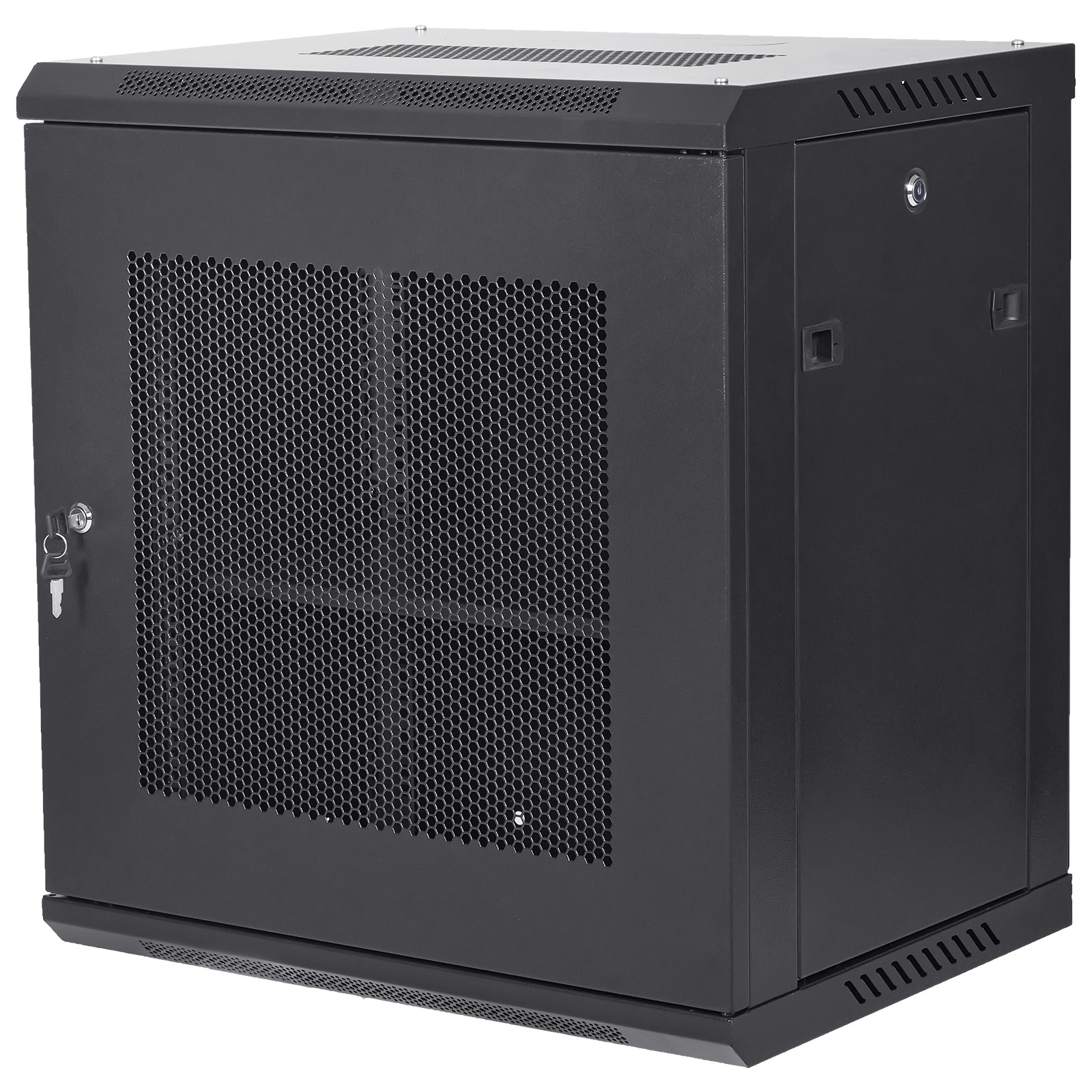 Uimoso12U Wall Mount Network Server Rack Cabinet Enclosure 15.5'' Deep Door Lock