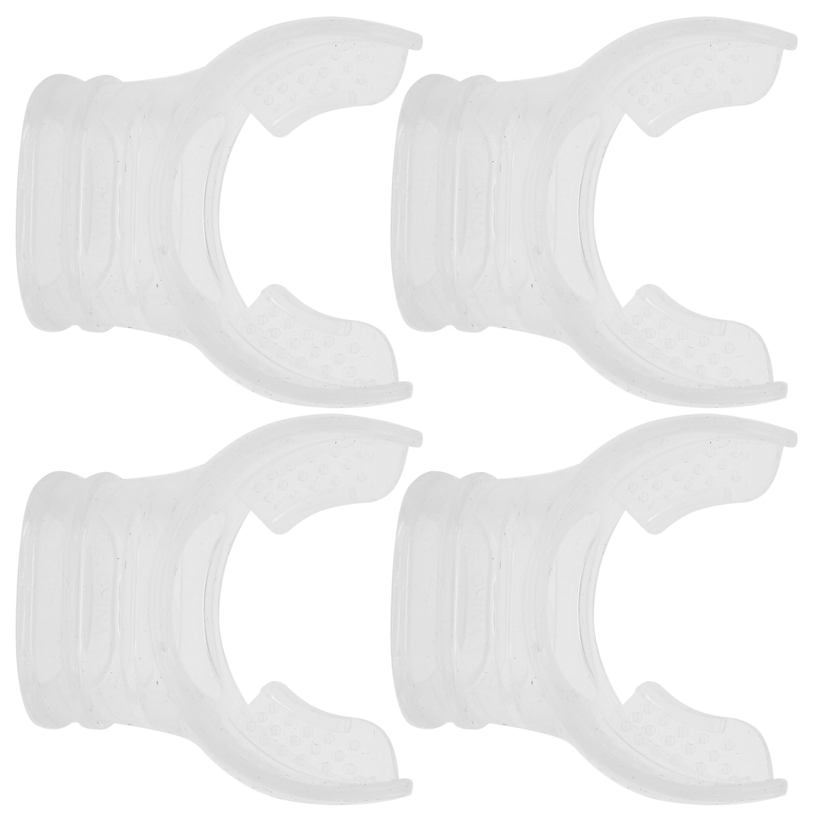4pcs Transparent Silicone Diving Bite Mouthpiece For Deep Sea Diving Premium