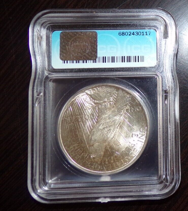 1925 Peace Silver Dollar, ICG MS65.Bright White, Issue Free, Gem Grade !!