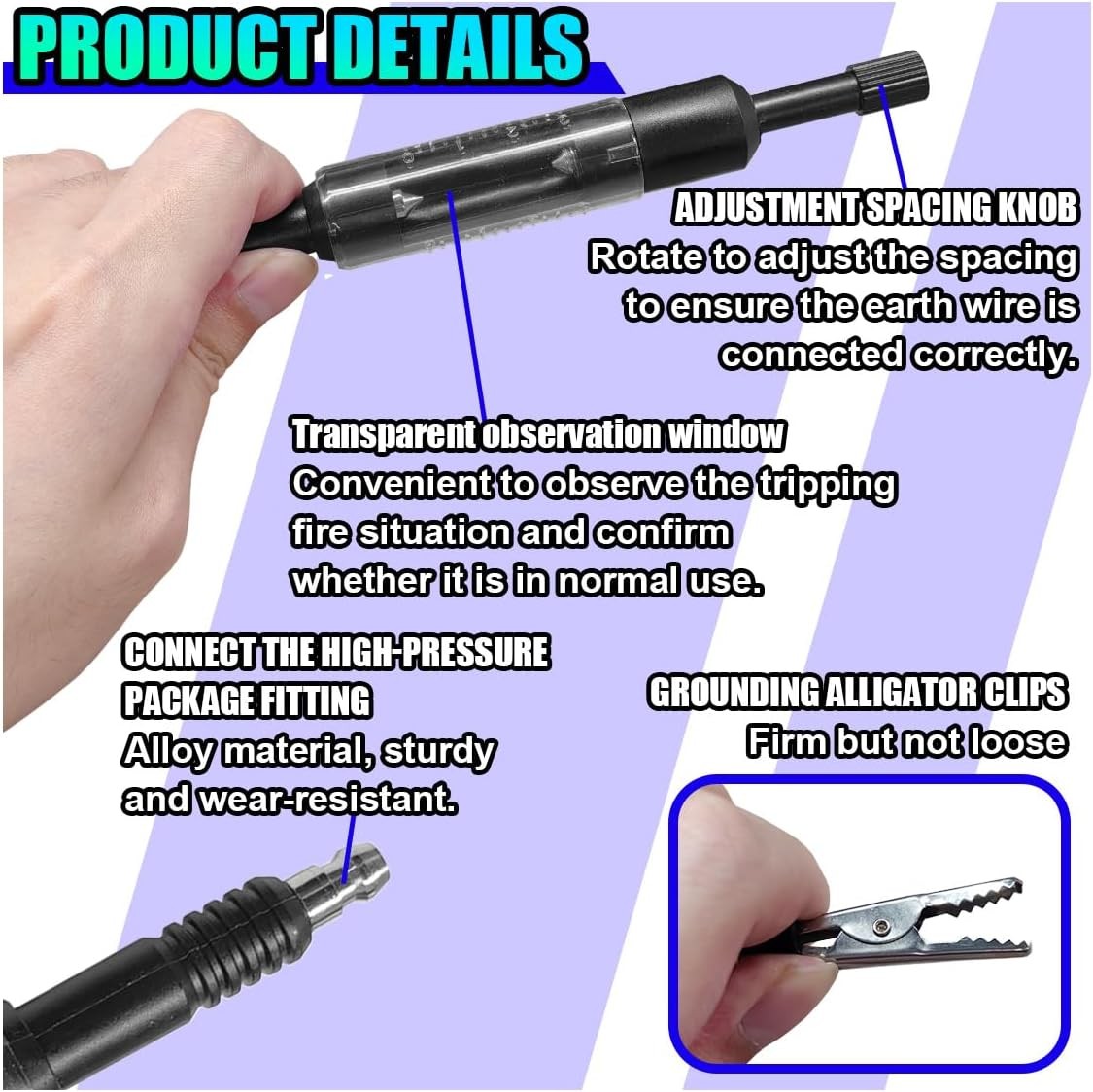 Car Spark Plug Tester Cable, Adjustable Ignition Coil Diagnostic Tool Car