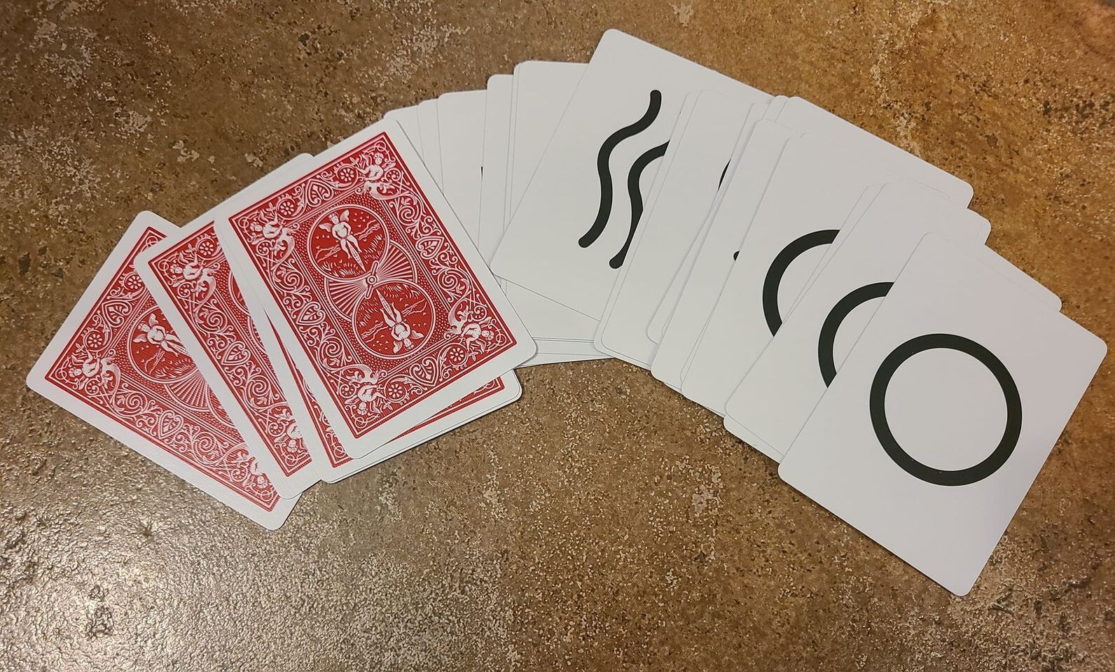 Bicycle Rider Back ESP Cards Red Magic Mentalism Trick