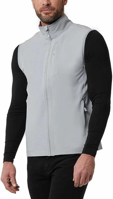 32 Degrees Heat Men’s Gray Full Zip Sleeveless Vest, Size M