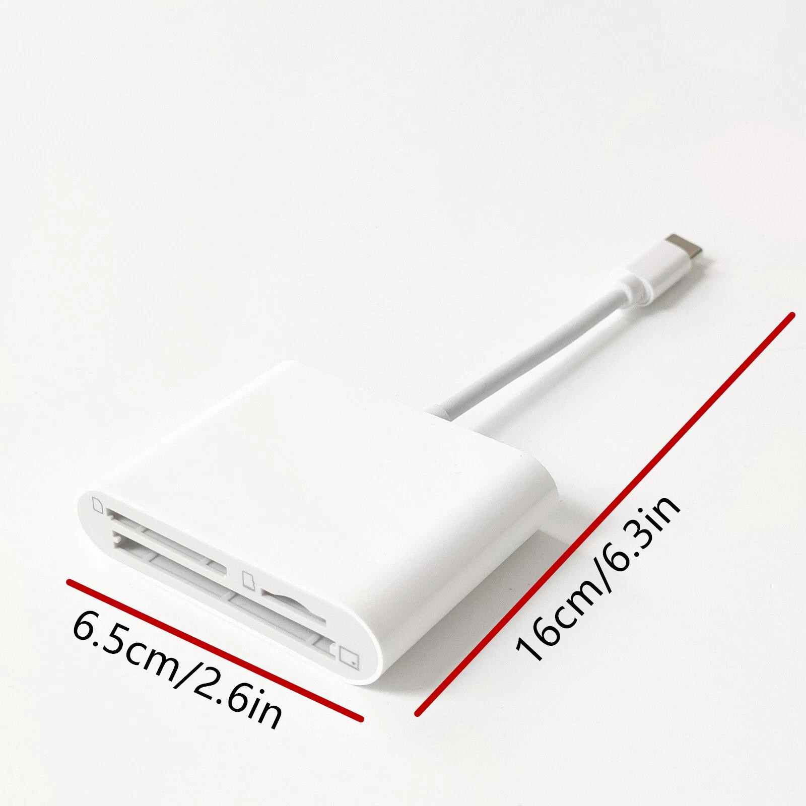 Type-C to CF SD MicroSD Card Reader Adapter Plug Play for Smartphone iPad Mac
